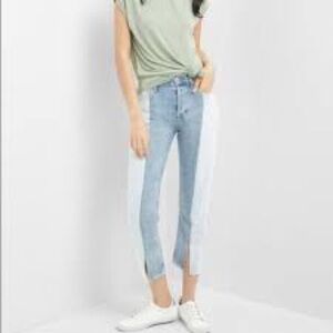 GAP Super High Rise Straight Crop Light Indigo Jeans Size 27